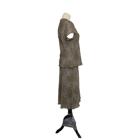 I.N. Studio vintage animal print skirt blouse set size 8 - Picture 14 of 14